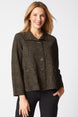 Pucker Weave Mosaic Print Jacket
