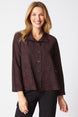 Pucker Weave Mosaic Print Jacket