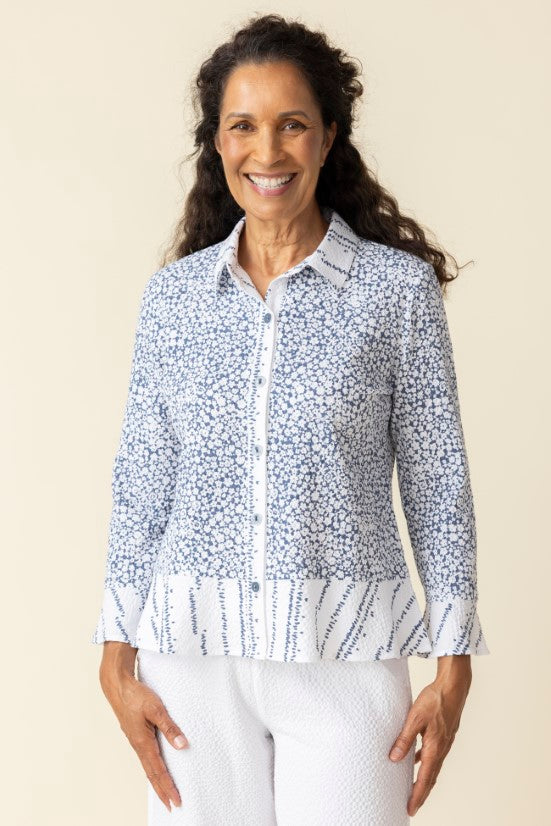 Pucker Weave Flounce Top – Habitat Clothes