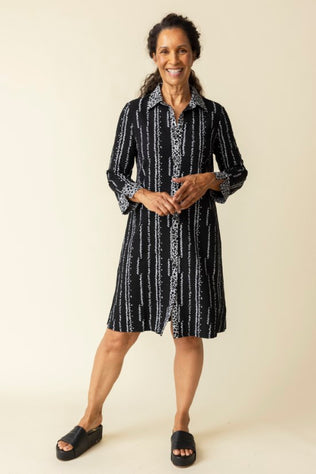 Pucker Weave Shirt Dress