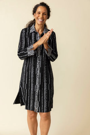 Pucker Weave Shirt Dress