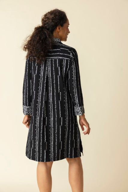 Pucker Weave Shirt Dress