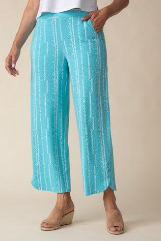 Pucker Weave Tulip Hem Pants