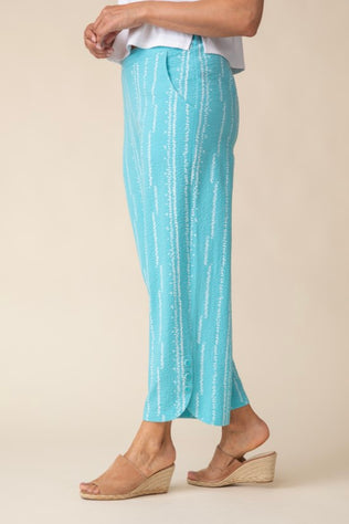 Pucker Weave Tulip Hem Pants