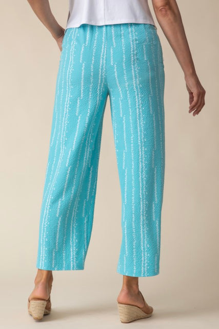 Pucker Weave Tulip Hem Pants