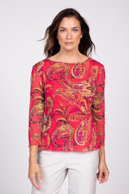 Paisley Mesh Sienna Top