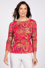 Paisley Mesh Sienna Top