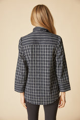 Mixed Grid Midtown Tunic