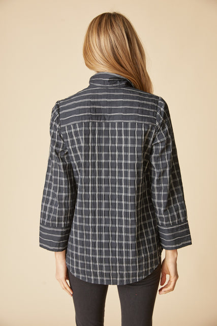 Mixed Grid Midtown Tunic