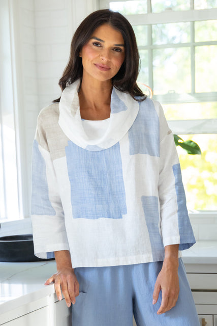 Coastal Colorblock Stay Centered Cowl