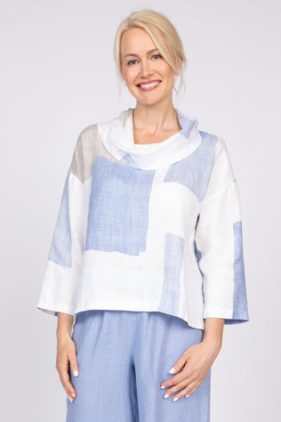 Coastal Colorblock Stay Centered Cowl