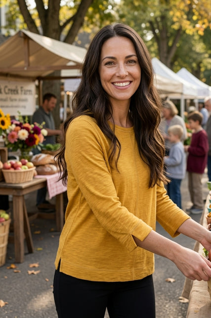 Peruvian Cotton Boatneck Tee