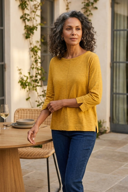 Peruvian Cotton Boatneck Tee
