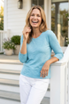 Ruched Sleeve Peruvian Cotton Tee
