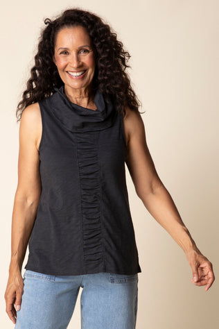 The Ruched Sleeveless Tunic