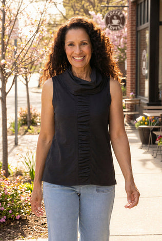 The Ruched Sleeveless Tunic