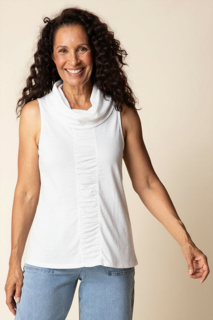 The Ruched Sleeveless Tunic