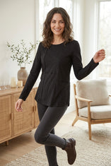 Cotton Pebble Seamed Tunic