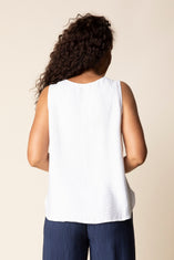 Whisper Jacquard Button Tank