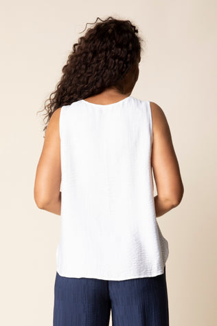 Whisper Jacquard Button Tank