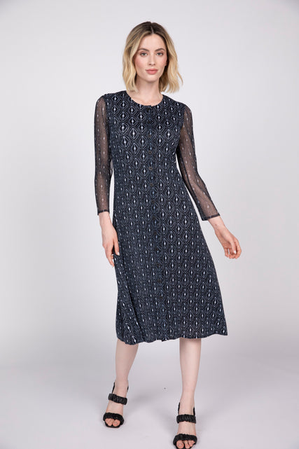 Parisian Pleat Diamond Dress