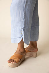 Whisper Jacquard Rayon Crop Pant