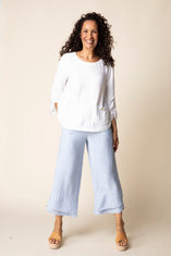 Whisper Jacquard Rayon Crop Pant
