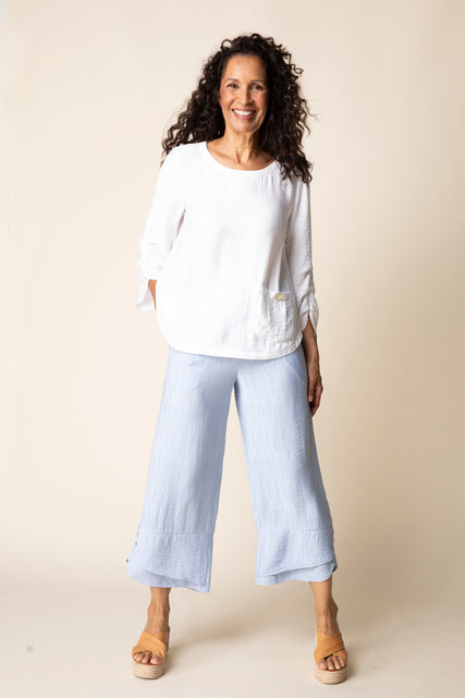 Whisper Jacquard Rayon Crop Pant