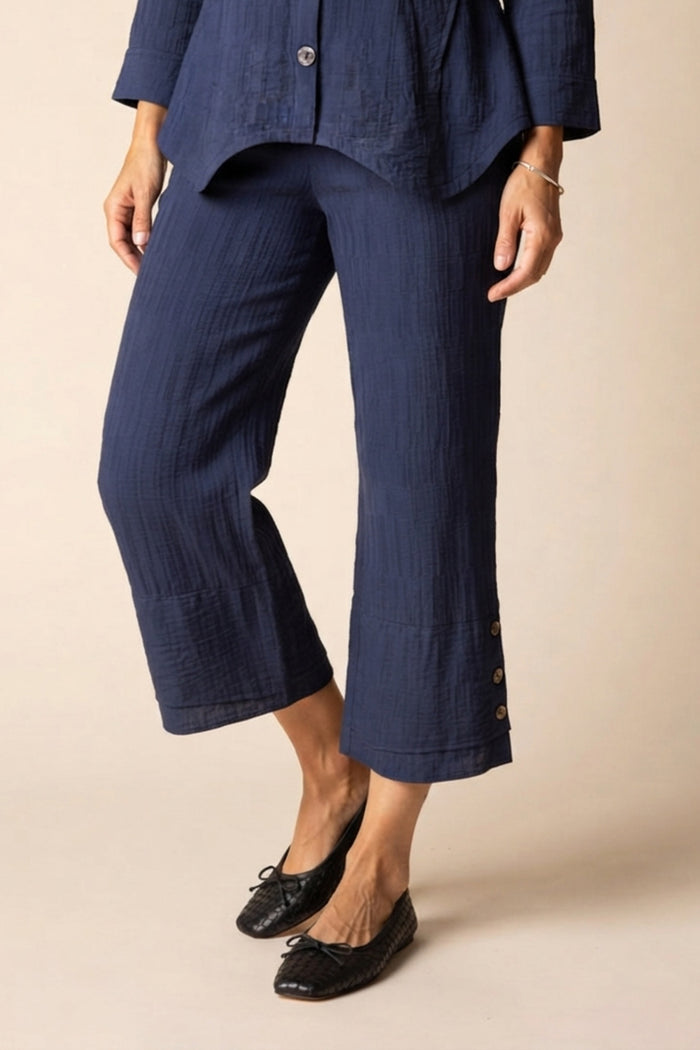 Whisper Jacquard Rayon Crop Pant