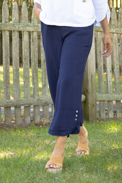 Whisper Jacquard Rayon Crop Pant