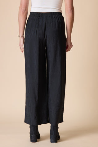 Rayon Jacquard Button-Hem Pants