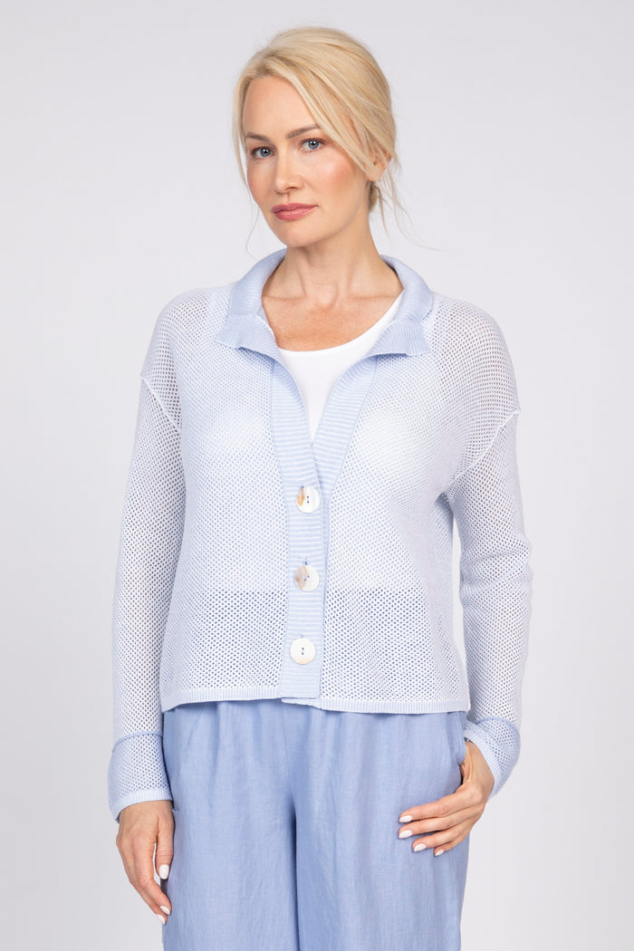 Mesh Stitch Go To Cardigan