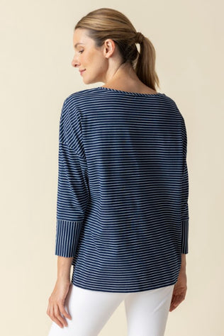 Indigo Stripe Boating Crew