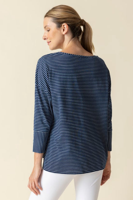 Indigo Stripe Boating Crew