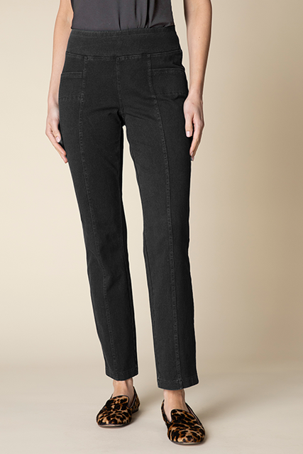 Stonewash Knit Straight Pant