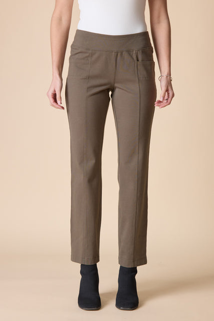 Stonewash Knit Straight Pant
