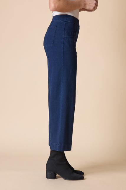 Stonewash Knit Pocket Flood Pant