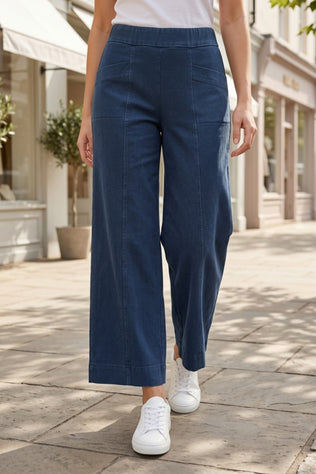 Stonewash Knit Pocket Flood Pant