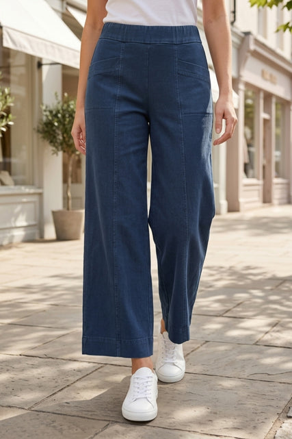 Stonewash Knit Pocket Flood Pant