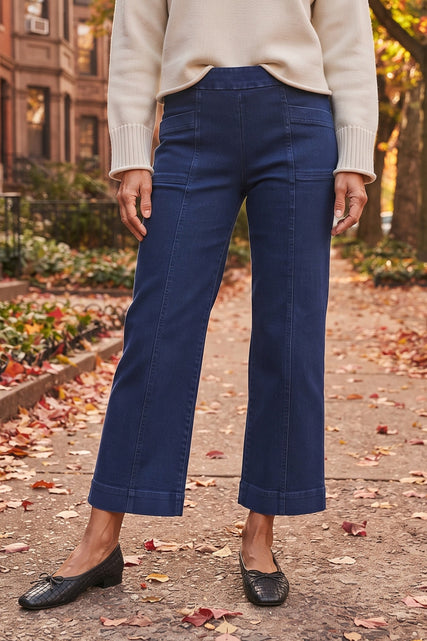 Stonewash Knit Pocket Flood Pant