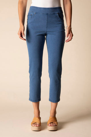 Stonewashed Capri Knit Jean