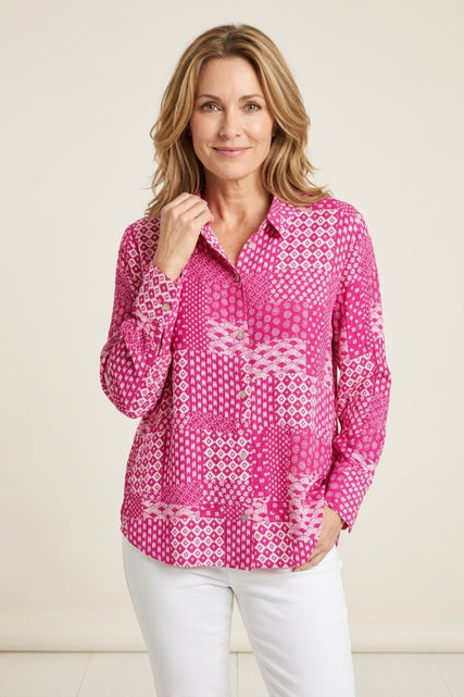 Double Flounce Patchwork Top