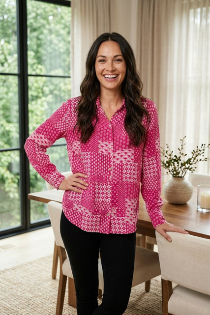 Double Flounce Patchwork Top