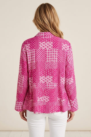Double Flounce Patchwork Top