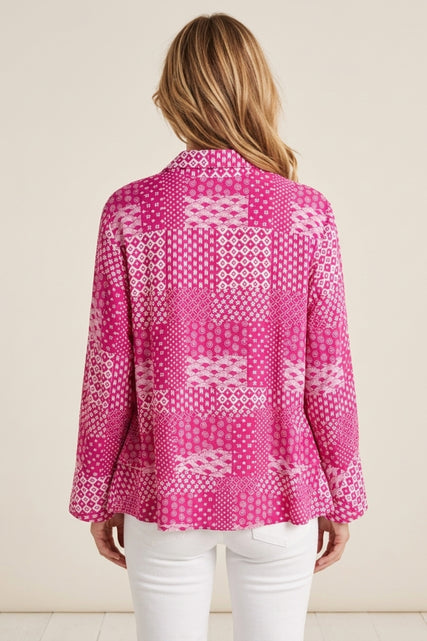 Double Flounce Patchwork Top
