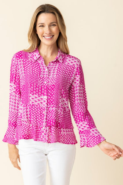 Double Flounce Patchwork Top