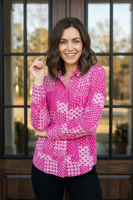 Double Flounce Patchwork Top