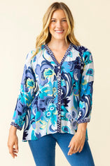 Vintage Mix Mandarin Collar Shirt