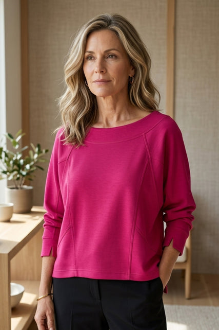 Feather Lux Knit Travel Pullover