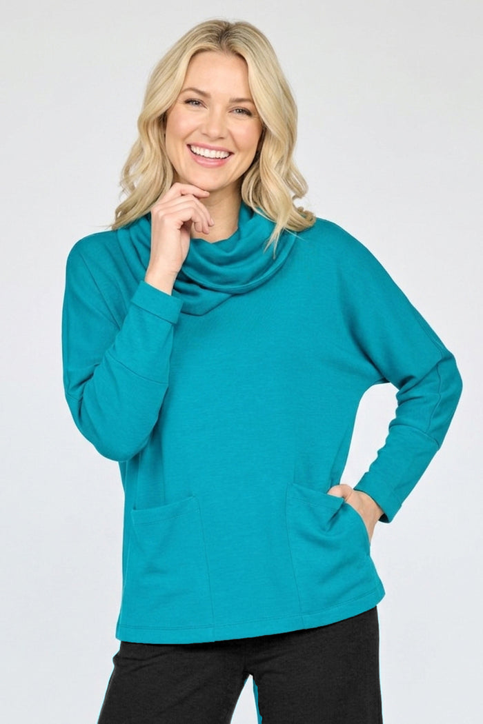 Feather Lux Knit Cowl Tunic